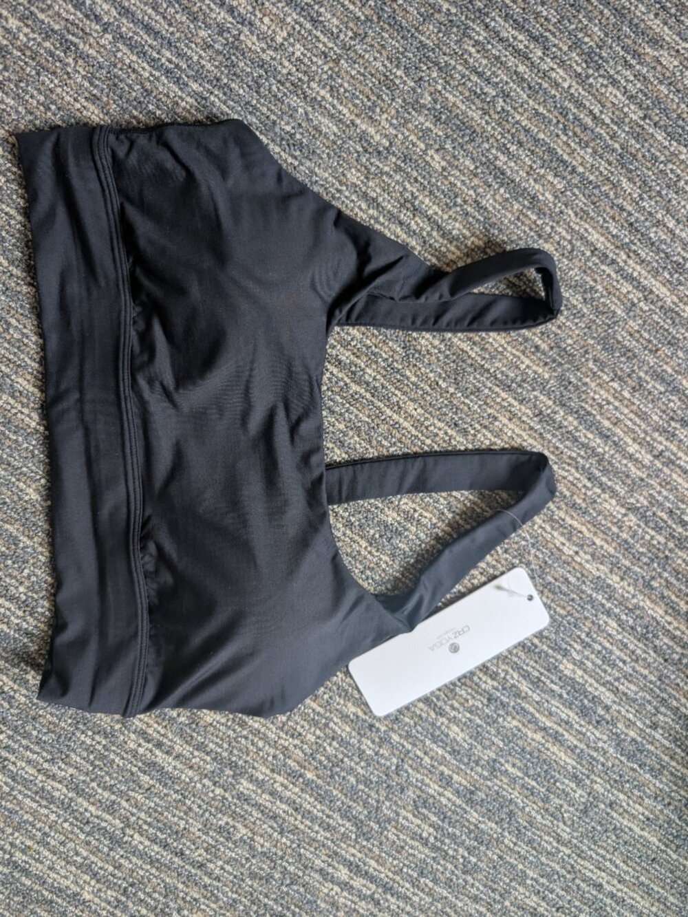 CRZ Yoga Black Supportive Modest Wide Straps Bikini Top- Medium - Picture 5 of 5
